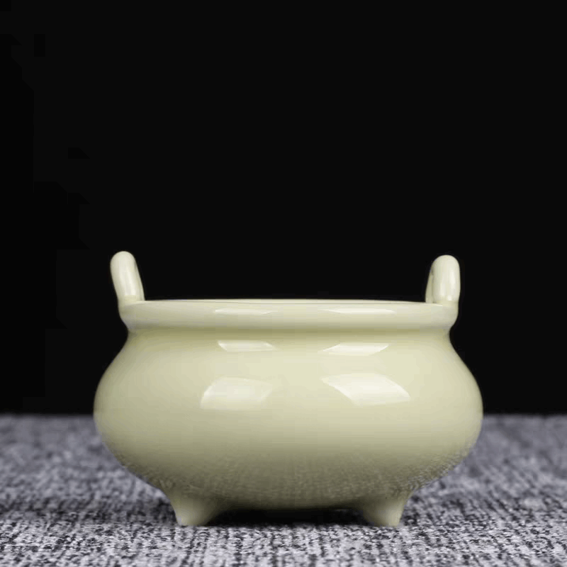 Zenity Celadon Incense Burner with Double Ears for Tranquil Spaces