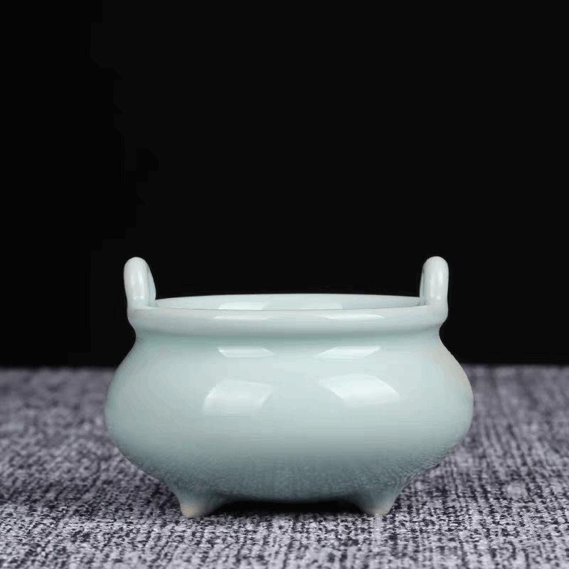Zenity Celadon Incense Burner with Double Ears for Tranquil Spaces