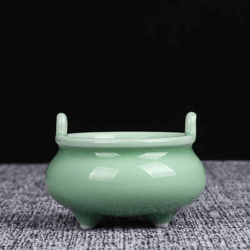 Zenity Celadon Incense Burner with Double Ears for Tranquil Spaces